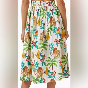 Anthropologie FARM Rio Tropical Paradise Midi Skirt NEW